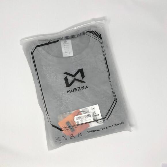 Muezna Mens XXXL Thermal Top and Bottom Set Underwear Base Layer Fleece Lined - Picture 2 of 5